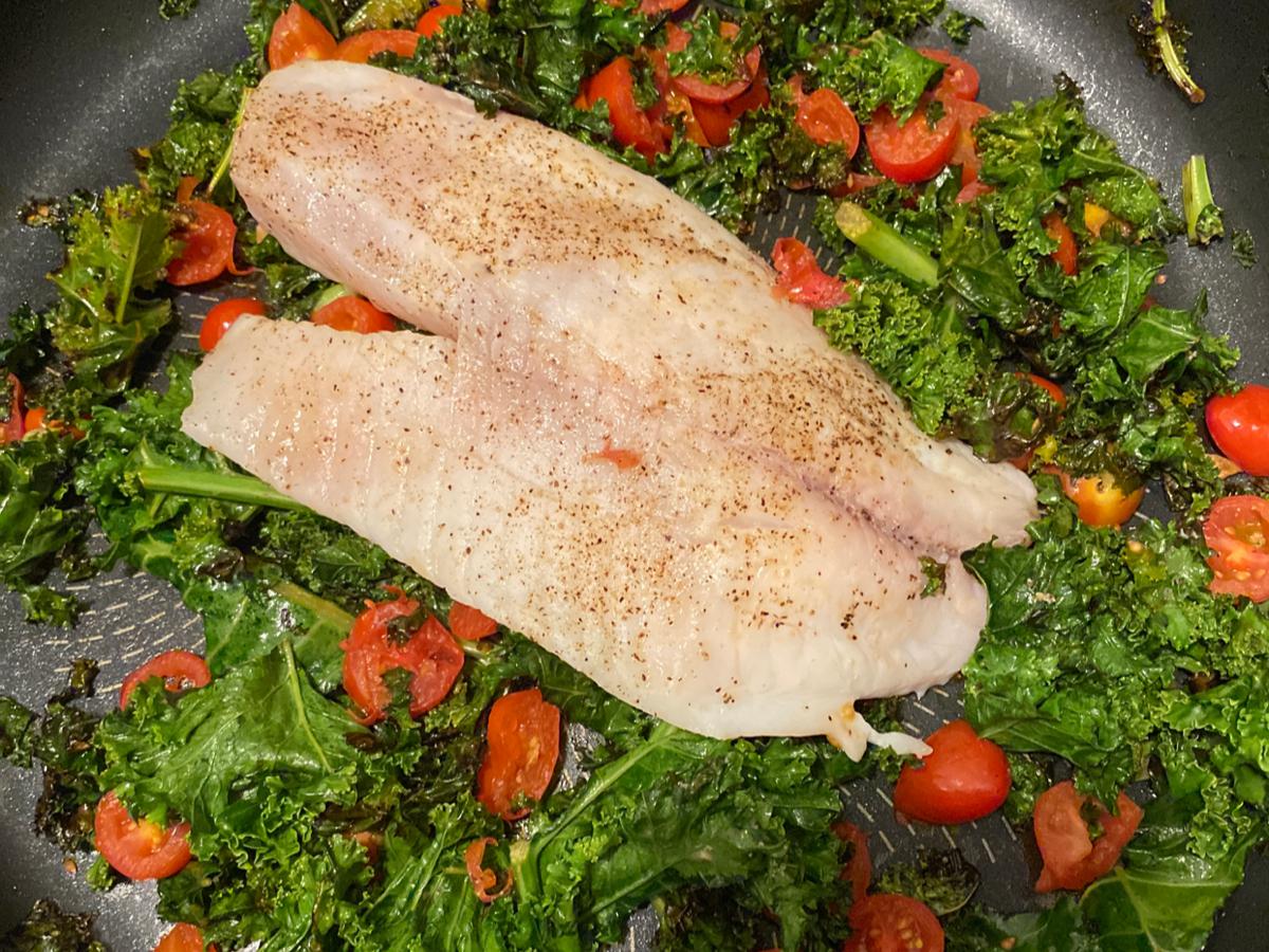 Tilapia with Kale and Tomato Recipe and Nutrition Eat This Much